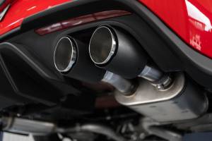 MBRP - MBRP 18-20 Ford Mustang GT 5.0 w/ Quad Tip Active Exhaust Cat Back Split Rear T304 w/ Carb Fib Tips - S72093CF - Image 4