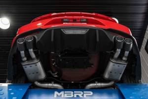 MBRP - MBRP 18-20 Ford Mustang GT 5.0 w/ Quad Tip Active Exhaust Cat Back Split Rear T304 w/ Carb Fib Tips - S72093CF - Image 5