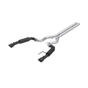 MBRP 2024Ford Mustang GT S650, 5.0 3in Cat-Back Dual Split Black-Coated Aluminized Steel - S7253BLK