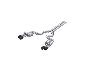 MBRP - MBRP 2024+ For Mustang GT (S650) 3in Cat-Back Quad Tip - 4in Carbon Fiber Tips - S72553CF - Image 2