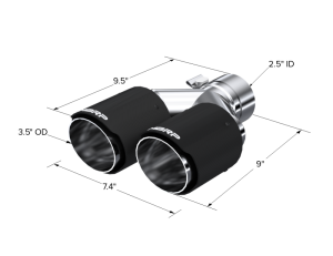 MBRP - MBRP Universal Carbon Fiber Dual Tip 3.5in OD/2.5in Inlet - T5170CF - Image 2