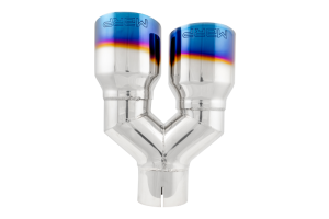 MBRP - MBRP Burnt End Tip 2.5 ID, Dual 3.5 OD Out, 9.5 length, Single wall 304 Stainless Steel - T5171BE - Image 2