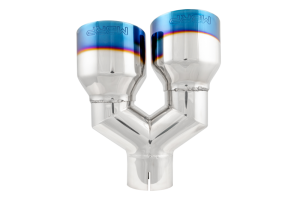 MBRP - MBRP Burnt End Tip 2.5 ID Dual 4 OD Out 9.55 length Single wall 304 Stainless Steel Pass Side - T5177BE - Image 2