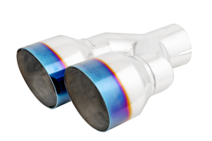 MBRP - MBRP Burnt End Tip 2.5 ID Dual 4 OD Out 9.55 length Single wall 304 Stainless Steel Pass Side - T5177BE - Image 4