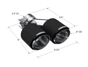 MBRP - MBRP Universal Carbon Fiber Dual Tip 4in OD/2.5in Inlet - T5178CF - Image 3