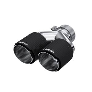 MBRP - MBRP 3in ID / Dual 4in OD Out Staggered L 9.87in / R 9.37in Dual Wall Carbon Fiber Univ Exhaust Tip - T5182CF - Image 1