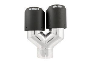 MBRP - MBRP 3in ID / Dual 4in OD Out Staggered L 9.87in / R 9.37in Dual Wall Carbon Fiber Univ Exhaust Tip - T5182CF - Image 2
