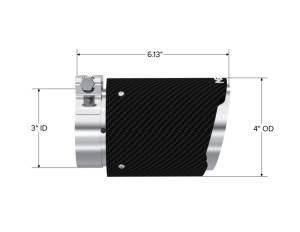 MBRP - MBRP Universal Carbon Fiber Tip 3in ID / 4in OD Out / 6.13in Length Angle Cut Dual Wall - T5188CF - Image 4