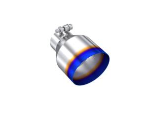MBRP - MBRP Universal Burnt SS Tip 2.5in ID / 4.5in OD Out / 6.5in Length Angle Cut Single Wall - T5191BE - Image 1