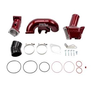 Wehrli - Wehrli 2007.5-2010 LMM Duramax High Flow 3in Y-Bridge Kit- WCFab Red - WCF100164-RED - Image 1
