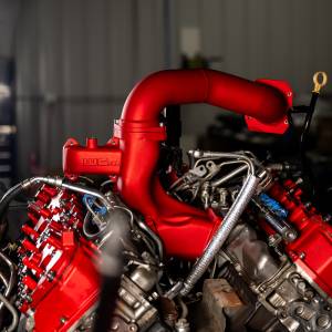 Wehrli - Wehrli 11-16 Chevrolet 6.6L LML Duramax High Flow Y-Bridge Kit - Bengal Red - WCF100165-BR - Image 2