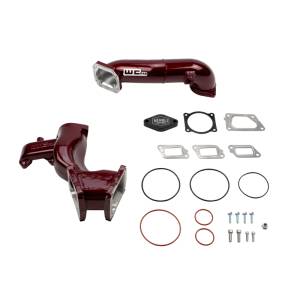 Wehrli - Wehrli 11-16 Chevrolet 6.6L LML Duramax High Flow Y-Bridge Kit - WCFab Red - WCF100165-RED - Image 1