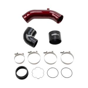 Wehrli 2017+ Ford 6.7L Power Stroke 3.5in Cold Side Intercooler Pipe - WCFab Red - WCF100295-RED