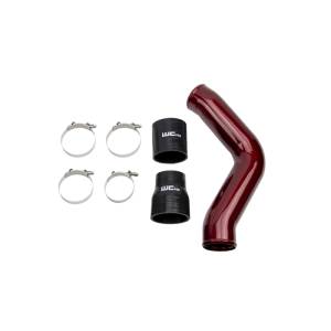 Wehrli 13-18 Cummins 6.7L Driver Side 3.5 in. Intercooler Pipe - WCFab Red - WCF100434-RED