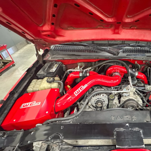 Wehrli - Wehrli 01-04 Chevrolet 6.6L LB7 Duramax S300 Turbo Install Kit (No Turbo) - WCFab Red - WCF100478-RED - Image 4