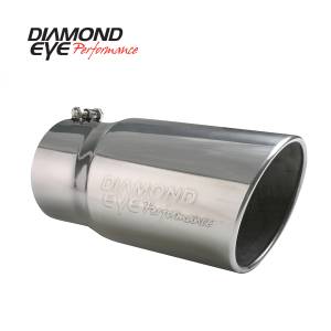 Diamond Eye Performance 4" INLET X 5" OUTLET X 12" LONG BOLT ON ROLLED ANGLE STAINLESS STEEL EXHAUST TIP 4512BRA-DE
