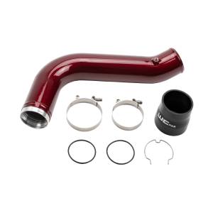Wehrli 17-19 Chevrolet 6.6L L5P Duramax Passenger Side 3.5in Intercooler Pipe - WCFab Red - WCF100530-RED