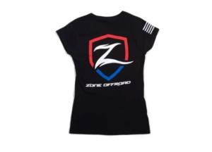 Zone Offroad - Zone Offroad Black Premium Cotton T-Shirt w/ Patriotic Zone Logos - Womens - L - ZONU9164L - Image 1