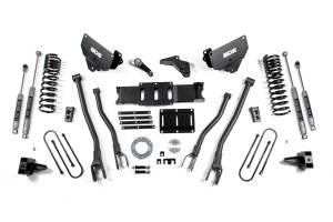 BDS Suspension 2013-2018 Ram 3500 5.5" 4-Link Suspension Lift, 5" Rear, Block, Gas w/ 6 bolt T- - BDS1608FPE