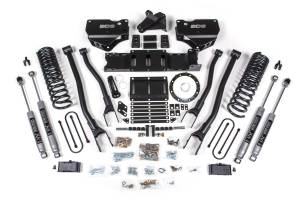 BDS Suspension 2019-2024 Ram 3500 4" 4-Link Suspension Lift, 3" Rear, Block, Diesel w/ overload - BDS1669FPE