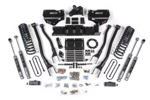 BDS Suspension 2019-2024 Ram 3500 4" 4-Link Gas - 2" Rear Block w/o overload - NX2 Shocks - BDS1678H