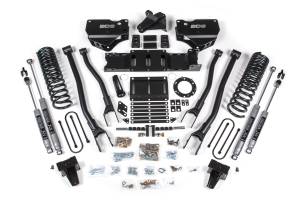 BDS Suspension 2019-2024 Ram 3500 5.5" 4-Link Suspension Lift, 5" Rear, Block, Gas w/ overload, - BDS1695FPE