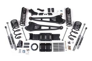 BDS Suspension 2019-2024 Ram 2500 4" Radius Arm Suspension Lift, 2.5" Rear, Spring, Gas - Fox 2 - BDS1699FPE