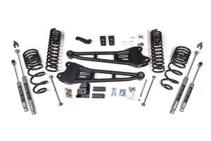 BDS Suspension 2014-2018 Ram 2500 4" Radius Arm Gas - Rear Coil Spring - NX2 Shocks - BDS1763H