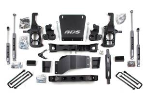 BDS Suspension 2011-2019 GM 2500HD/3500HD 4wd 6.5" Suspension Lift Kit, 4" Rear, Block - Fox 2. - BDS1827FS