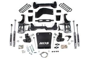 BDS Suspension 11-19 Chevy HD 4.5" 2" Rear w/Overload - BDS721FS
