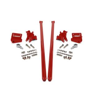 HSP 2001-2010 Chevrolet / GMC 70 inch Bolt On Traction Bars 3.5 inch Axle Diameter Flag Red