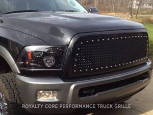 Royalty Core Dodge Ram 1500 2009-2012 RC1 Main Grille Gloss Black with 5.0 Super Mesh