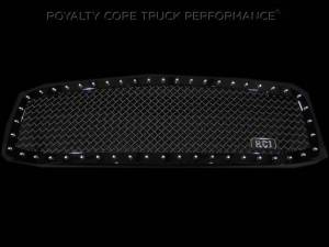 Royalty Core - Royalty Core Dodge Ram 2500/3500 2006-2009 RC1 Main Grille Gloss Black with 5.0 Super Mesh
