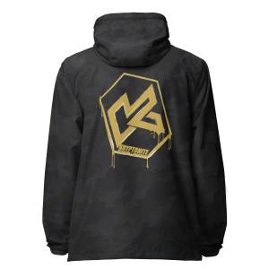 KRYPTONITE 'DRIPPING GOLD' WINDBREAKER - Black Camo, 3XLarge