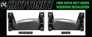 Kryptonite - KRYPTONITE DEATH GRIP FRONT SHOCK RESERVOIR MOUNT KIT 2005+ SUPER DUTY - 50mm Diameter Reservoir - Image 3