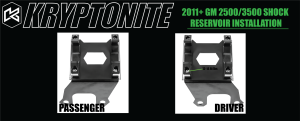 Kryptonite - KRYPTONITE DEATH GRIP FRONT SHOCK RESERVOIR MOUNT KIT 2011+ GM - 50mm Diameter Reservoir - Image 3