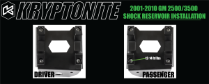 Kryptonite - KRYPTONITE DEATH GRIP FRONT SHOCK RESERVOIR MOUNT KIT 2001-2010 - 50mm Diameter Reservoir - Image 3