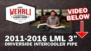 Wehrli Custom Fabrication - Wehrli 2011-2016 LML Duramax Driver (Hot) Side 3" Intercooler Pipe - Image 2