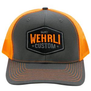 Wehrli Custom Fabrication - Wehrli Snap Back Hat Charcoal/Neon Orange Badge - Image 2