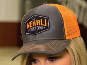 Wehrli Custom Fabrication - Wehrli Snap Back Hat Charcoal/Neon Orange Badge - Image 3