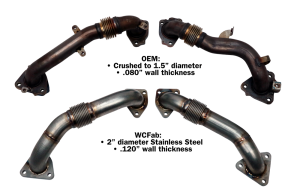 Wehrli Custom Fabrication - Wehrli 2017-2025 L5P Duramax 2" Stainless Up Pipe Kit for OEM or WCFab Manifolds w/ Gaskets - Image 2