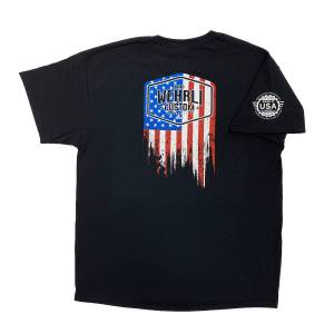 Wehrli Custom Fabrication - Wehrli Men's T-Shirt- Flag Logo Black - Image 1