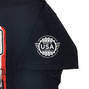 Wehrli Custom Fabrication - Wehrli Men's T-Shirt- Flag Logo Black - Image 5