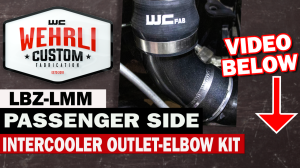 Wehrli Custom Fabrication - Wehrli 2006-2010 LBZ/LMM Duramax Passenger Side Intercooler Outlet Elbow Kit - Image 3