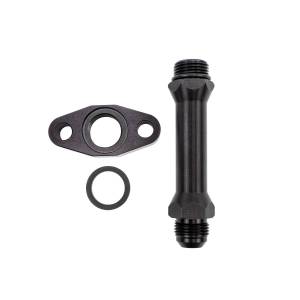 Wehrli Custom Fabrication - Wehrli T3/T4/T6 Small/Midframe Turbocharger -10AN Extended Oil Drain Fitting Kit - Image 2