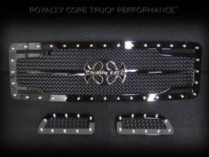 Royalty Core Ford Super Duty 1999-2004 RC2 Twin Mesh Main Grille 3 Piece with Chrome Logo