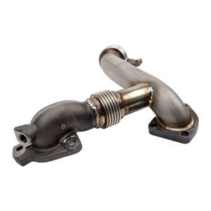 Wehrli Custom Fabrication - Wehrli 2011-2016 LML Duramax 2" Stainless Passenger Side Up Pipe Kit for OEM or WCFab Manifolds w/ Gaskets - Image 2