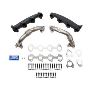 Wehrli Custom Fabrication - Wehrli 2001-2004 LB7 Duramax Billet Exhaust Manifold & 2" Stainless Up Pipe Kit - Image 1