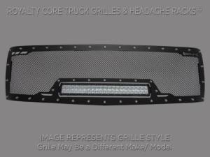 Royalty Core Chevy 1500 2007-2013 RCRX LED Race Line Full Grille Replacement-Top Mount LED
