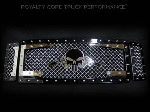Royalty Core Ford Super Duty 1999-2004 RC3DX 3 Piece Grille Chrome & Black w/ 1911's Punisher